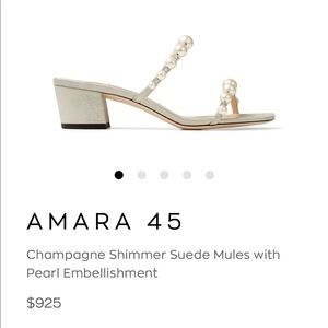 Jimmy Choo Amara 45 Pearl Mules